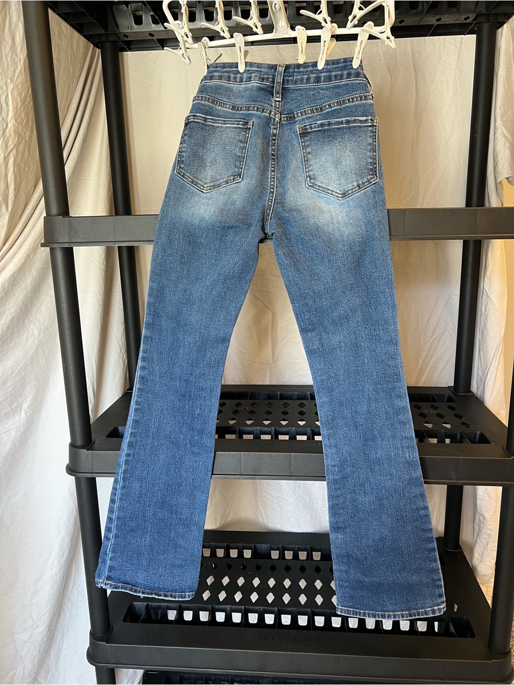 S.O.N.G. Women's Boot Cut Jeans in Dark Blue Denim - Picture 2 of 5